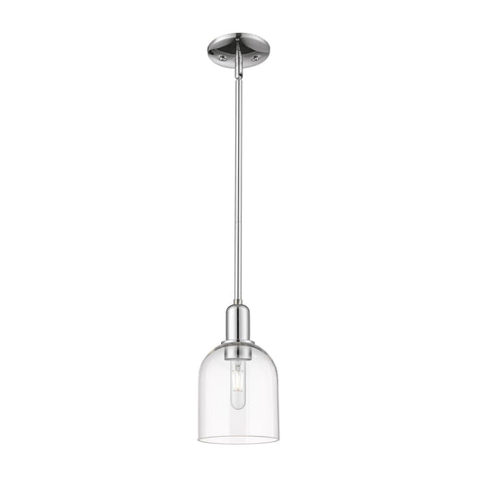 Innovations Bella 6in 1-Light Mini Pendant | Industrial Polished Chrome Steel and Clear Glass | Kitchen Island & Dining Room | Model 716-1S-PC-G558-6CL