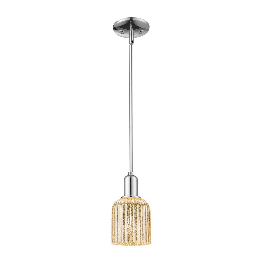 Innovations Bridal Veil 1Lt 5" Stem Mini Pendant, Chrome/MC - 716-1S-PC-G559-5ME