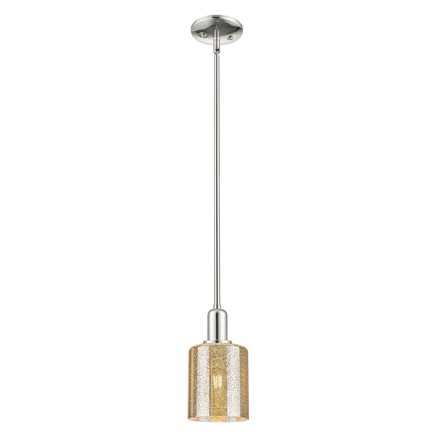 Innovations Cobbleskill 5in 1-Light Mini Pendant | Industrial Polished Nickel and Mercury Glass | Kitchen Island & Dining Room | 5 | Model 716-1S-PN-G116