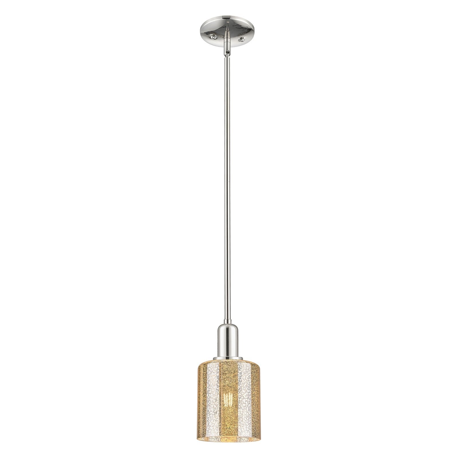 Innovations Cobbleskill 5in 1-Light Mini Pendant | Industrial Polished Nickel and Mercury Glass | Kitchen Island & Dining Room | 5 | Model 716-1S-PN-G116