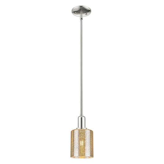 Innovations Cobbleskill 5in 1-Light Mini Pendant | Industrial Polished Nickel and Mercury Glass | Kitchen Island & Dining Room | 5 | Model 716-1S-PN-G116