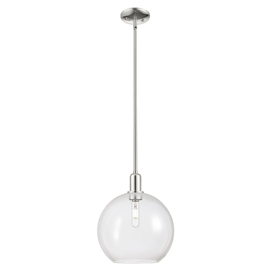 Innovations Athens 12in 1-Light Mini Pendant | Industrial Polished Nickel and Clear Glass | Kitchen Island & Dining Room | 11.75 | Model 716-1S-PN-G122-12