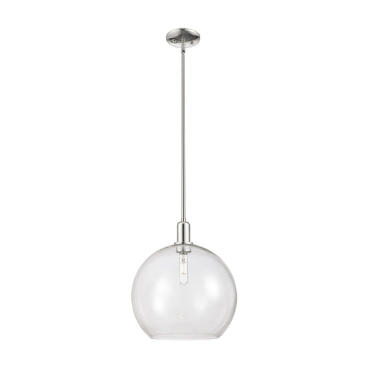 Innovations Athens 14in 1-Light Mini Pendant | Industrial Polished Nickel and Clear Glass | Kitchen Island & Dining Room | 13.75 | Model 716-1S-PN-G122-14