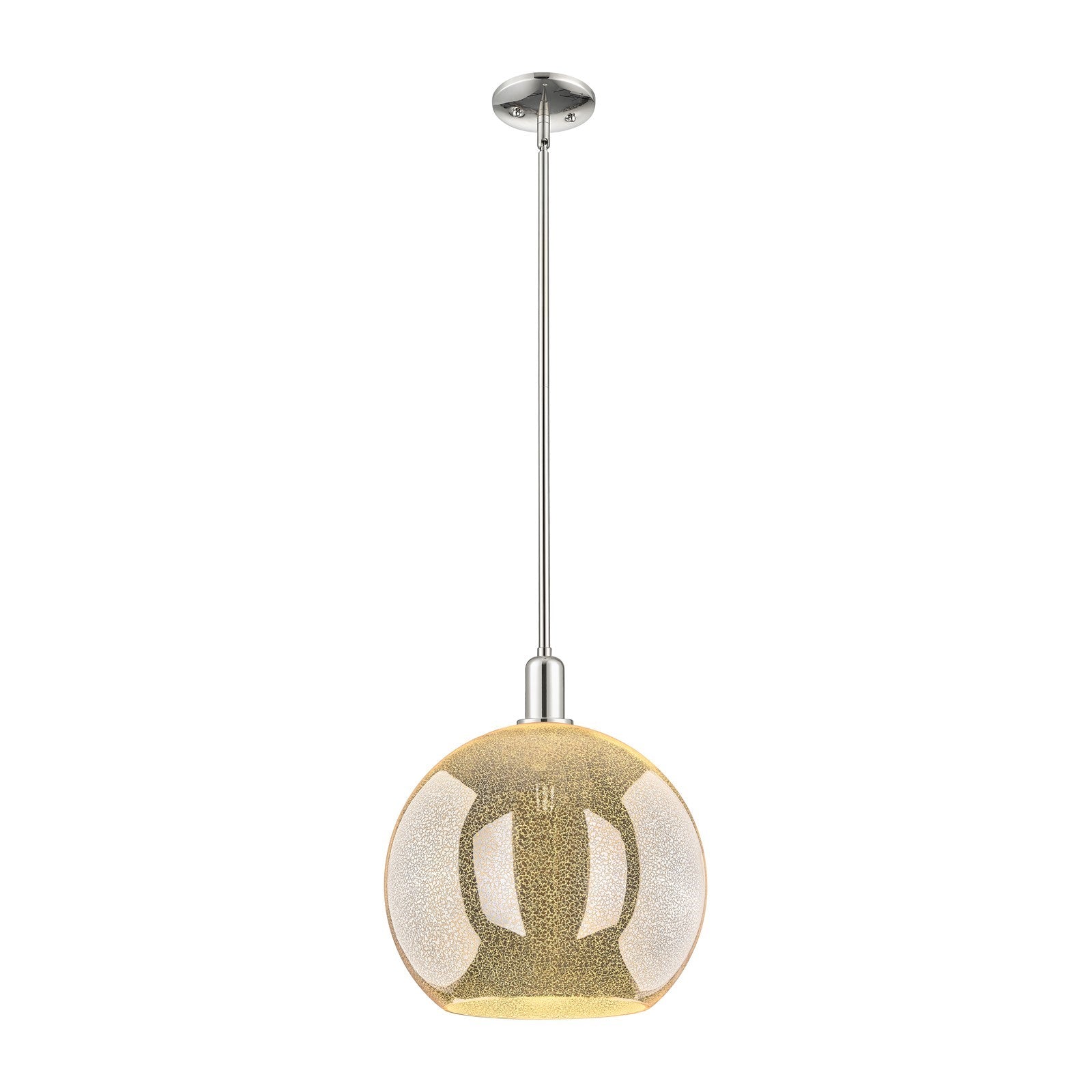 Innovations Athens 14in 1-Light Mini Pendant | Industrial Polished Nickel Steel and Mercury Glass | Kitchen Island & Dining Room | Model 716-1S-PN-G128-14