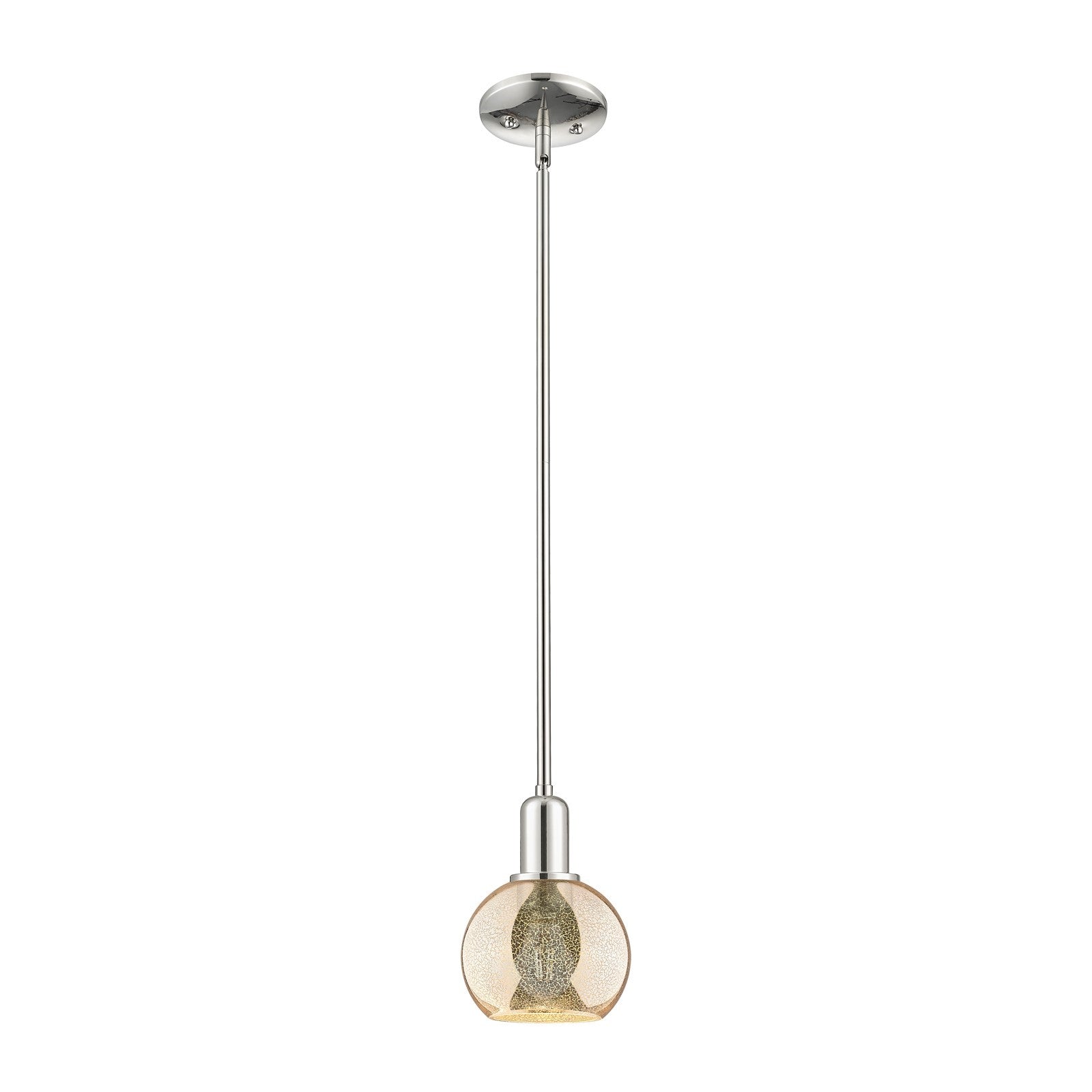 Innovations Athens 6in 1-Light Mini Pendant | Industrial Polished Nickel and Mercury Glass | Kitchen Island & Dining Room | 5.88 | Model 716-1S-PN-G128-6
