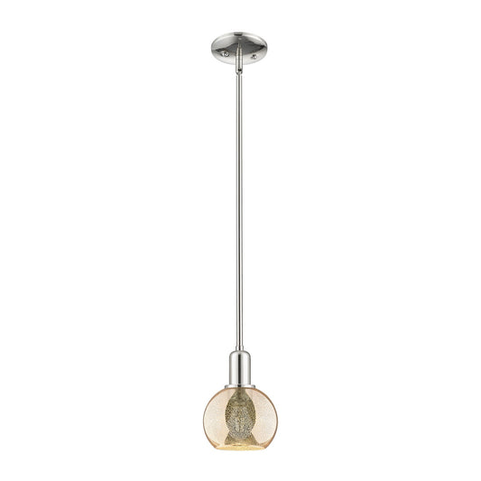 Innovations Athens 6in 1-Light Mini Pendant | Industrial Polished Nickel and Mercury Glass | Kitchen Island & Dining Room | 5.88 | Model 716-1S-PN-G128-6