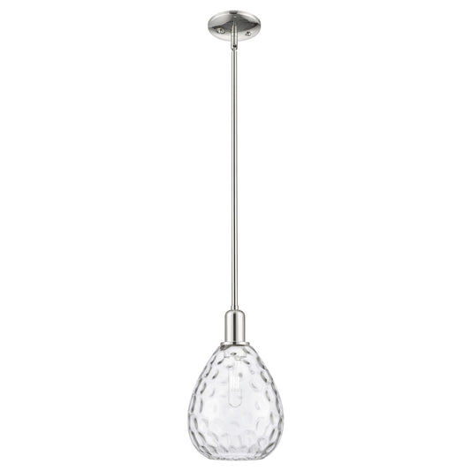 Innovations Waverly 8in 1-Light Mini Pendant | Industrial Polished Nickel Steel and Clear Glass | Kitchen Island & Dining Room | 8 | Model 716-1S-PN-G372