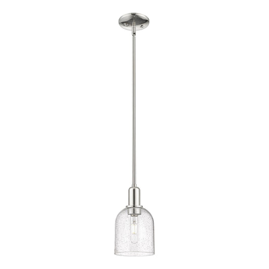 Innovations Bella 6in 1-Light Mini Pendant | Industrial Modern Polished Nickel and Seedy Glass | Kitchen Island & Dining Room | Model 716-1S-PN-G558-6SDY