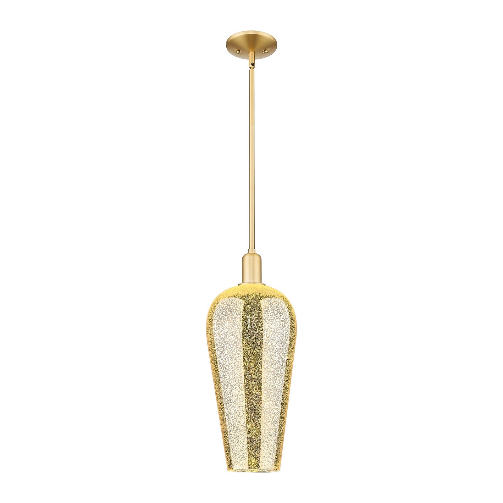 Innovations Chelsea 8in 1-Light Mini Pendant | Industrial Satin Gold Steel and Mercury Glass | Kitchen Island & Dining Room | 8 | Model 716-1S-SG-G456-8ME