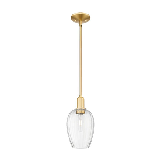 Innovations Preston 1Lt 6" Flute Stem Mini Pendant, GD/CL - 716-1S-SG-G457-6CL