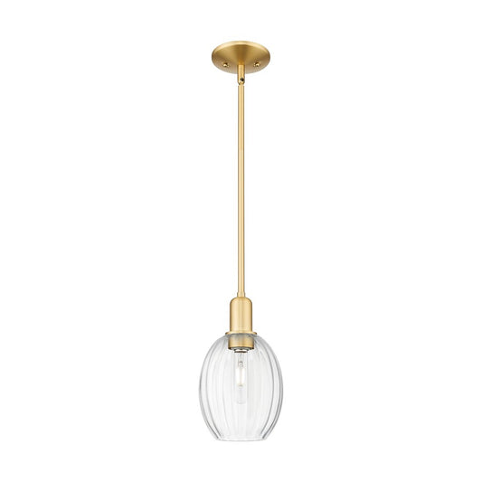 Innovations Preston 1Lt 6" Bell Stem Mini Pendant, GD/Clear - 716-1S-SG-G459-6CL