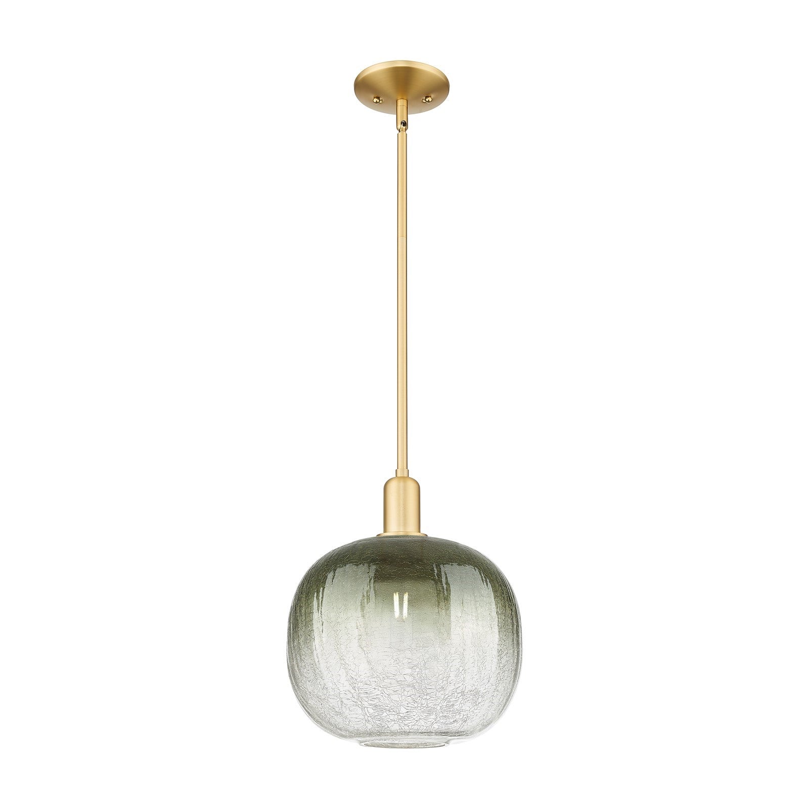 Innovations Brookhaven Sphere 10.5in 1-Light Mini Pendant | Industrial Satin Gold Steel and Slate Glass | Kitchen Island & | Model 716-1S-SG-G481-10SL