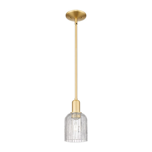 Innovations Bridal Veil 1Lt 5" Stem Mini Pendant, GD/Clear - 716-1S-SG-G559-5CL