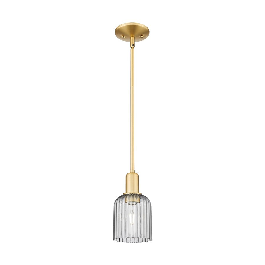 Innovations Bridal Veil 1Lt 5" Stem Mini Pendant, GD/SM - 716-1S-SG-G559-5SM