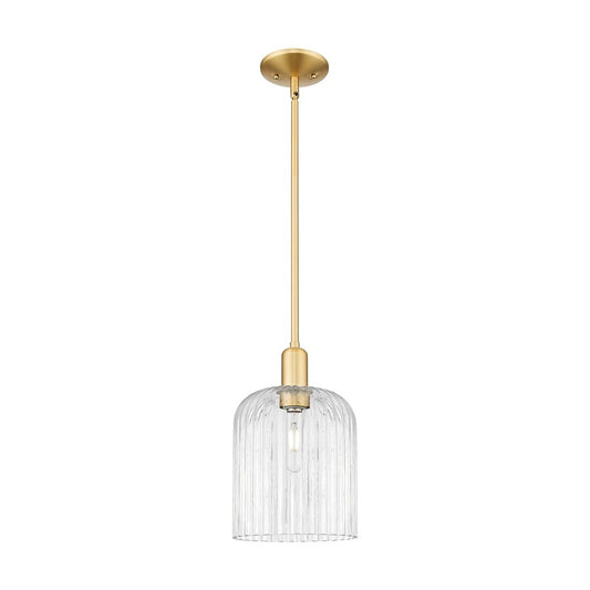 Innovations Bridal Veil 1Lt 8" Stem Mini Pendant, GD/Clear - 716-1S-SG-G559-8CL