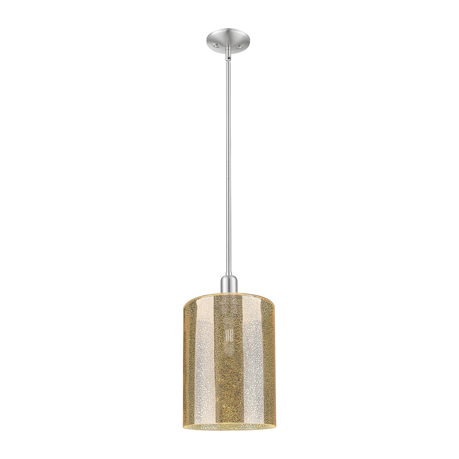 Innovations Cobbleskill 9in 1-Light Mini Pendant | Industrial Brushed Satin Nickel and Mercury Glass | Kitchen Island & Dining | Model 716-1S-SN-G116-L