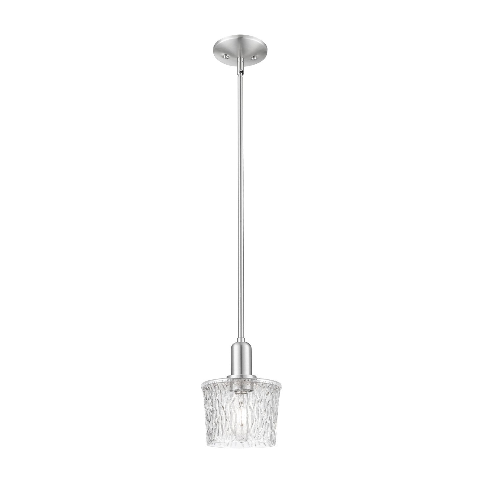 Innovations Niagara 7in 1-Light Mini Pendant | Industrial Brushed Satin Nickel and Clear Glass | Kitchen Island & Dining Room | 6.5 | Model 716-1S-SN-G402