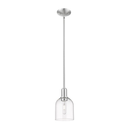 Innovations Bella 6in 1-Light Mini Pendant | Industrial Brushed Satin Nickel and Clear Glass | Kitchen Island & Dining Room | Model 716-1S-SN-G558-6CL