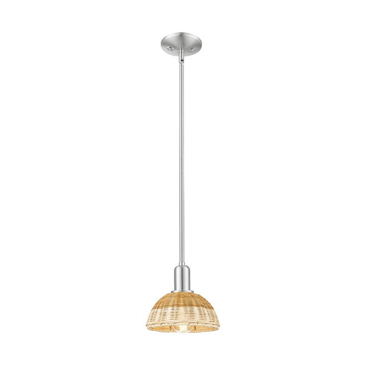 Innovations NB Dome 1Lt 8" Stem Mini Pendant/SN/NF - 716-1S-SN-NBD2-75-NAT