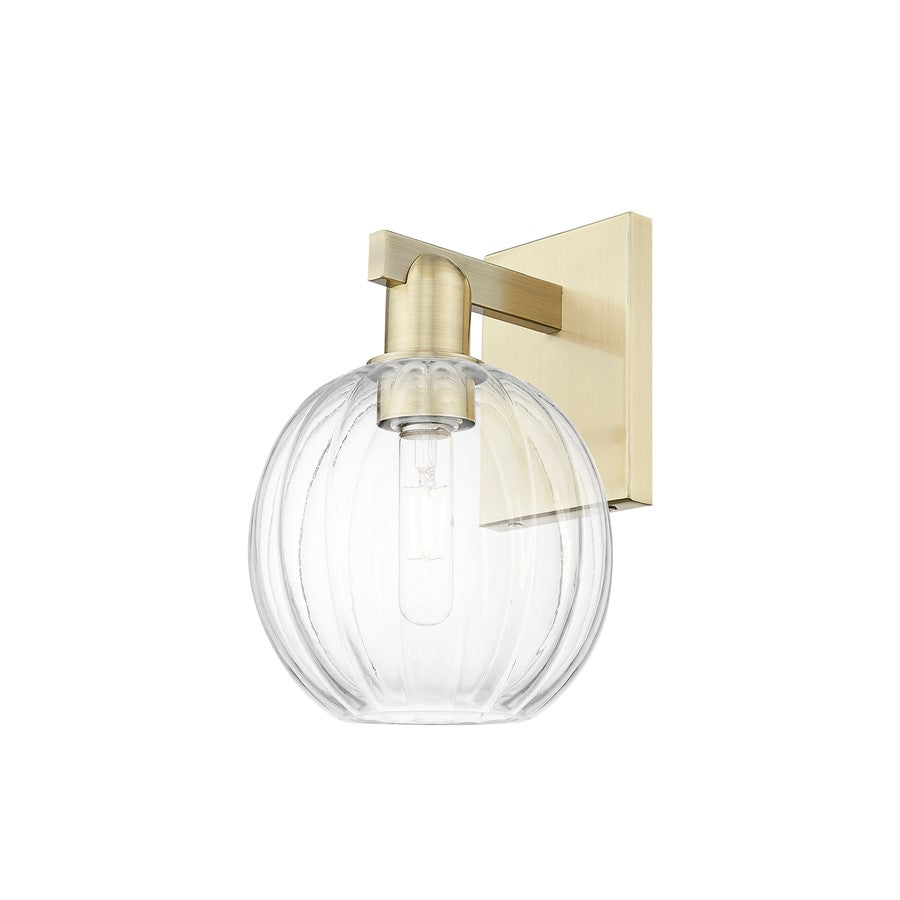 Innovations Preston 1Lt 7" Globe Sconce, AB/Clear