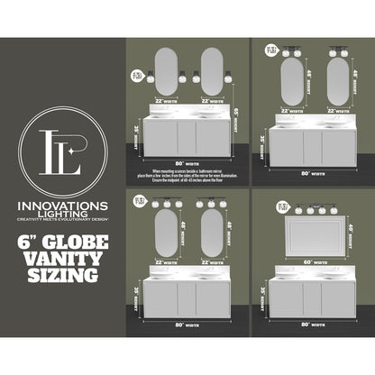Innovations Preston 1Lt 7" Globe Sconce, AB/Clear