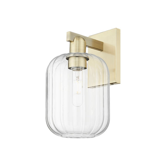 Innovations Preston 1Lt 7" Jar Sconce, Antique Brass/Clear - 716-1W-AB-G460-7CL
