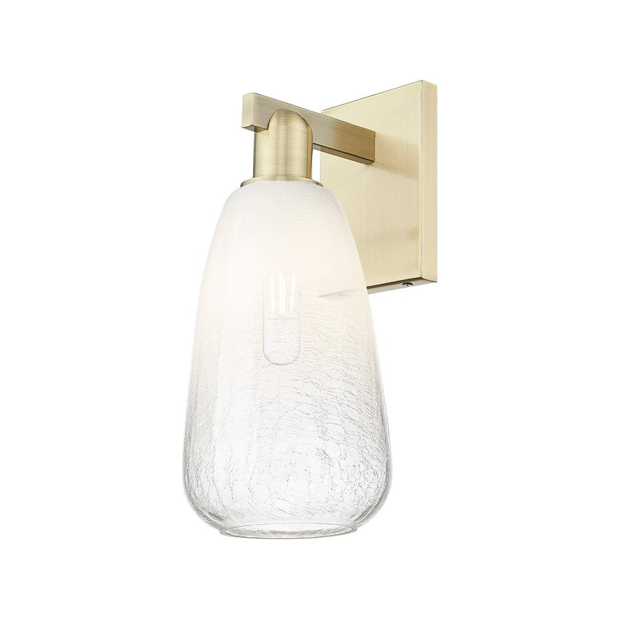 Innovations Brookhaven Almond 1Lt 6" Sconce, AB/Opal - 716-1W-AB-G480-6OP