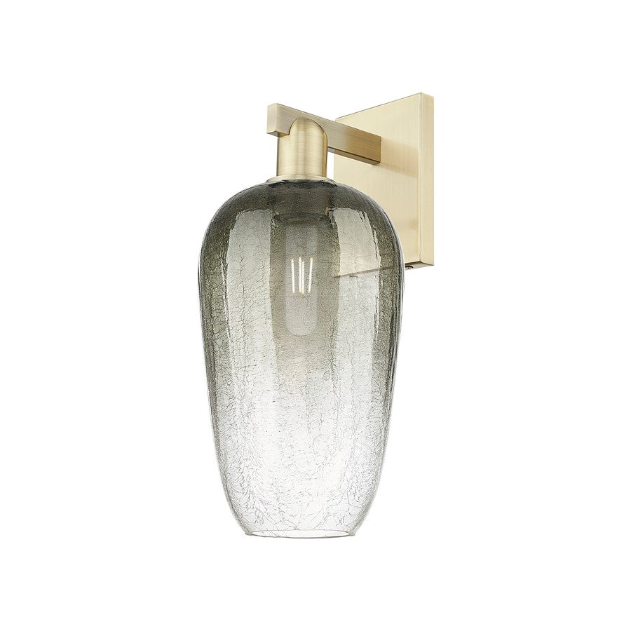 Innovations Brookhaven Flute 1Lt 7" Sconce, AB/Slate - 716-1W-AB-G484-7SL