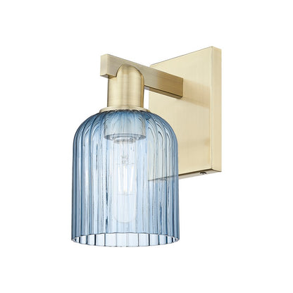 Innovations Bridal Veil 1Lt 5" Sconce, Antique Brass/Blue - 716-1W-AB-G559-5BL