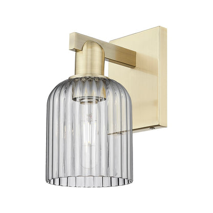 Innovations Bridal Veil 1Lt 5" Sconce, Antique Brass/Smoke - 716-1W-AB-G559-5SM