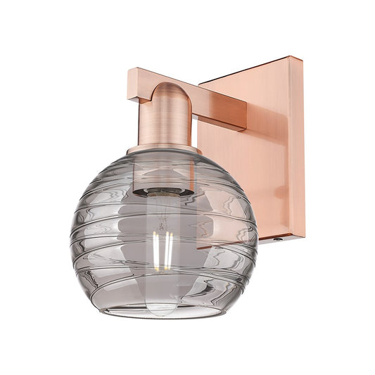 Innovations Athens Deco Swirl 1Lt 6" Sconce, Copper/SDS - 716-1W-AC-G1213-6SM