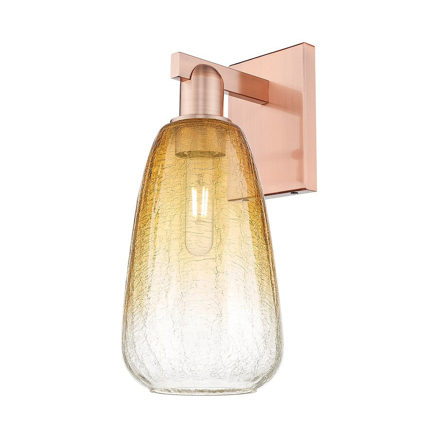 Innovations Brookhaven Almond 1Lt 6" Sconce, Copper/Amber