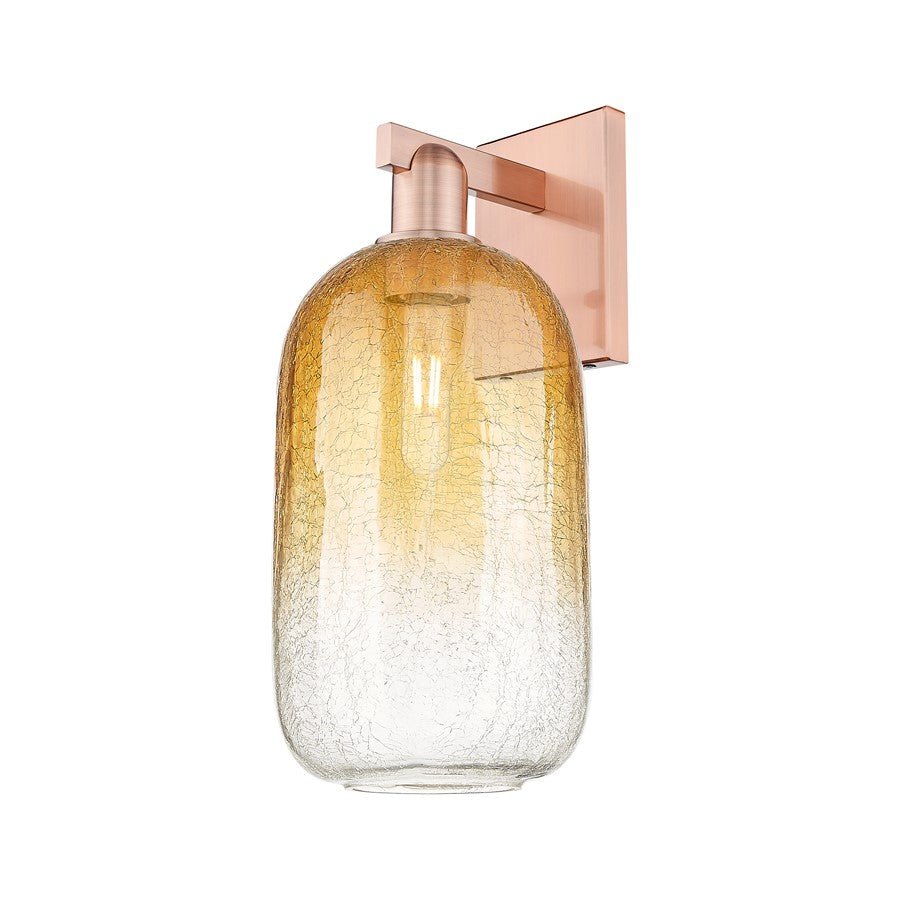 Innovations Brookhaven Cloche 1Lt 7" Sconce, Copper/Amber