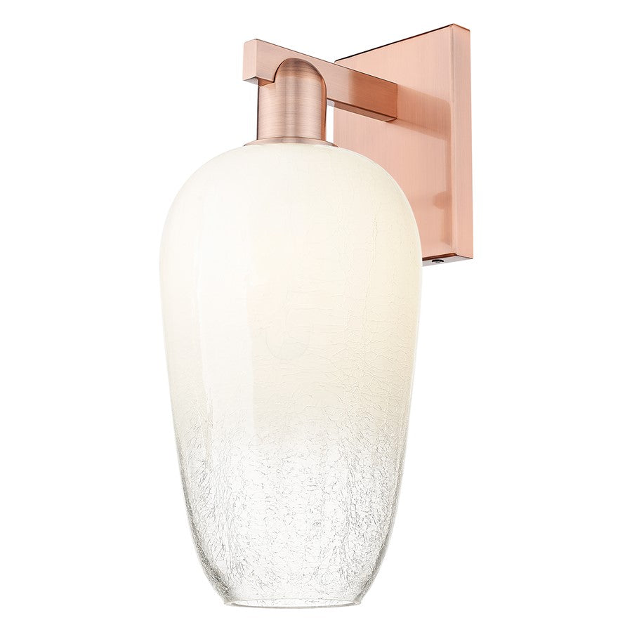 Innovations Brookhaven Flute 1Lt 7" Sconce, Copper/Opal - 716-1W-AC-G484-7OP