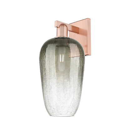 Innovations Brookhaven Flute 1Lt 7" Sconce, Copper/Slate - 716-1W-AC-G484-7SL