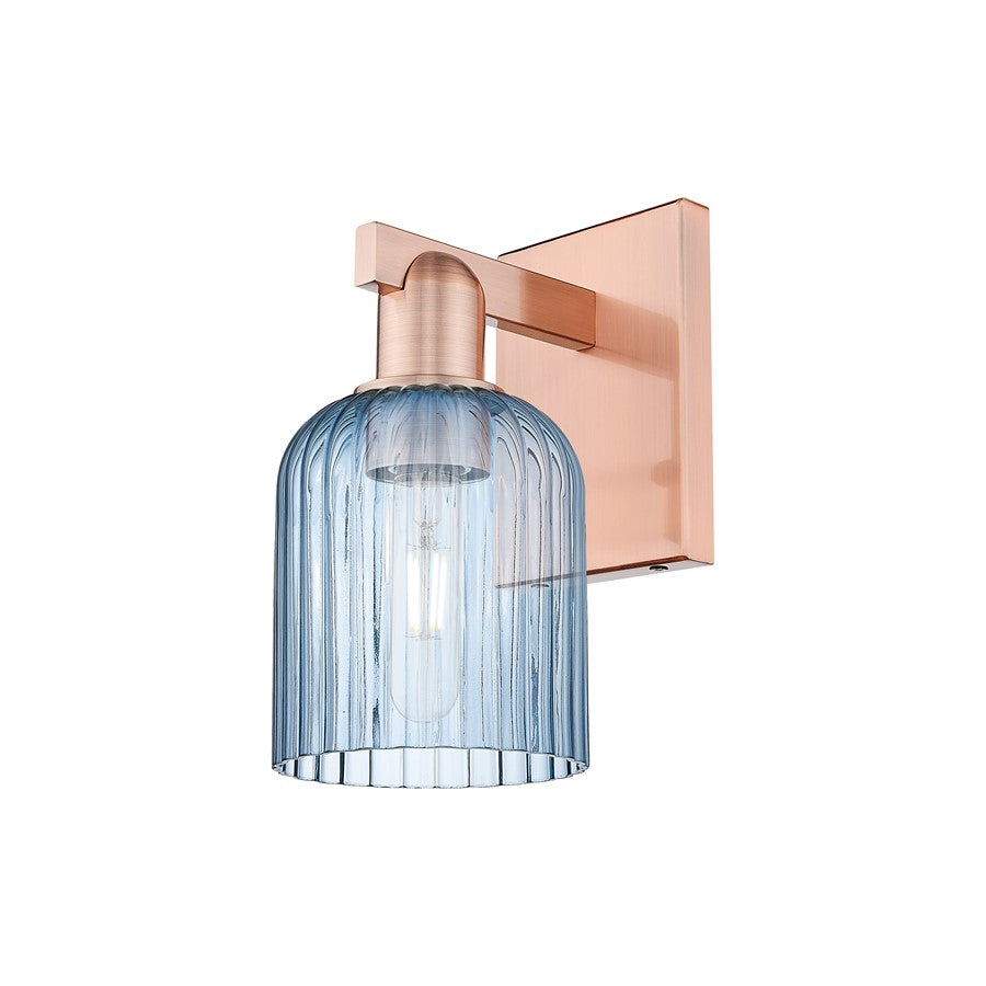 Innovations Bridal Veil 1Lt 5" Wall Sconce, Copper/Blue - 716-1W-AC-G559-5BL