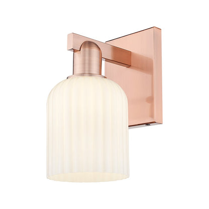 Innovations Bridal Veil 1Lt 5" Sconce, Copper/Gloss White - 716-1W-AC-G559-5GWH