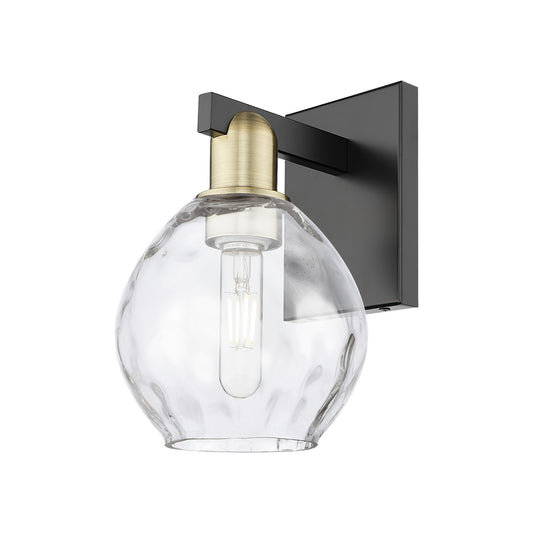Innovations Waverly 6in 1-Light Wall Sconce | Industrial Black Antique Brass and Clear Glass | Living Room & Hallway Accent | 6 x | Model 716-1W-BAB-G362