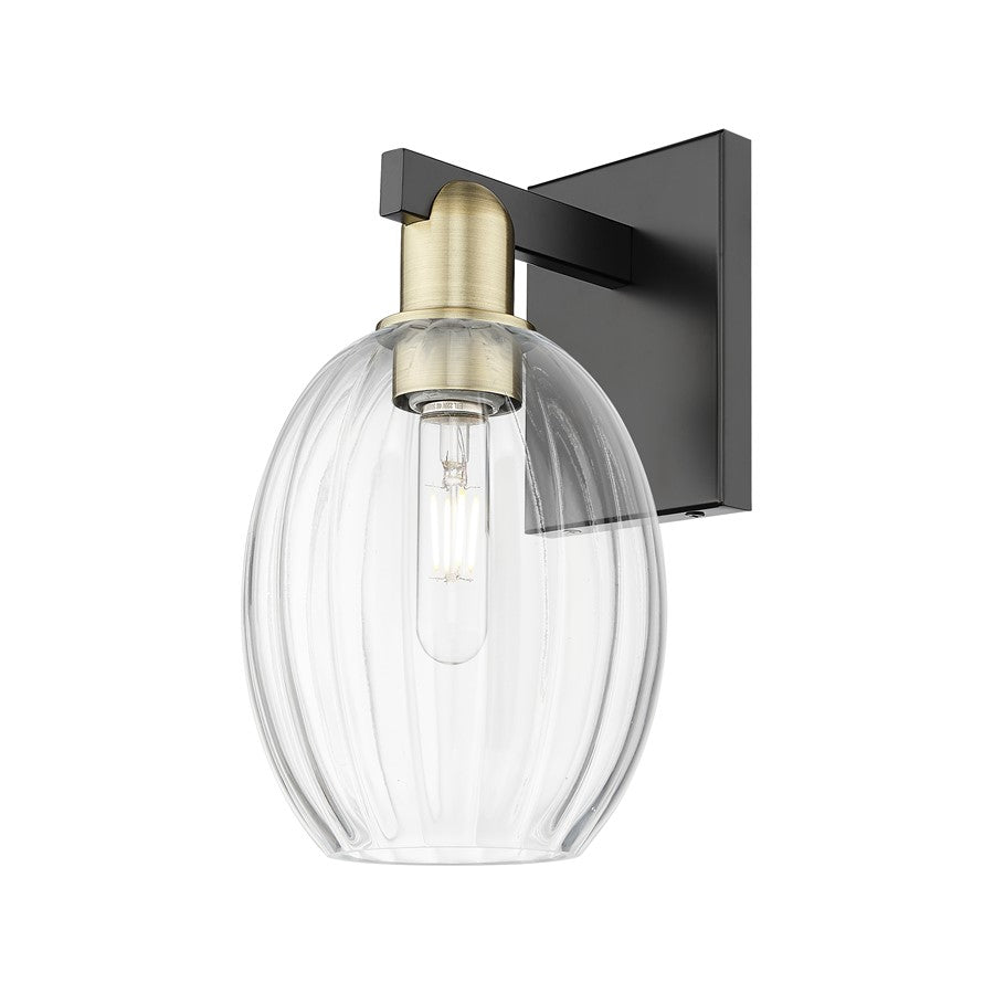 Innovations Preston 1Lt 6" Bell Sconce, Black Brass/Clear - 716-1W-BAB-G459-6CL