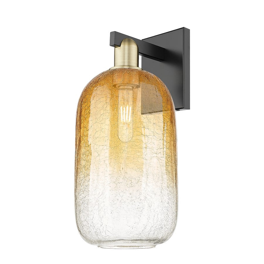 Innovations Brookhaven Cloche 1Lt 7" Sconce, BKBS/Amber - 716-1W-BAB-G482-7AM