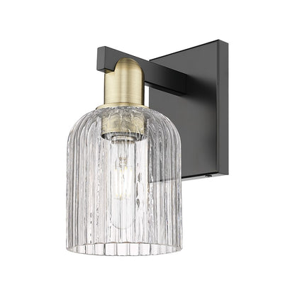 Innovations Bridal Veil 1Lt 5" Sconce, Black Brass/Clear - 716-1W-BAB-G559-5CL