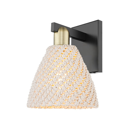 Innovations Natural Ballston Dome 1Lt 7" Sconce, BKBS/NF - 716-1W-BAB-NBD-75-NAT
