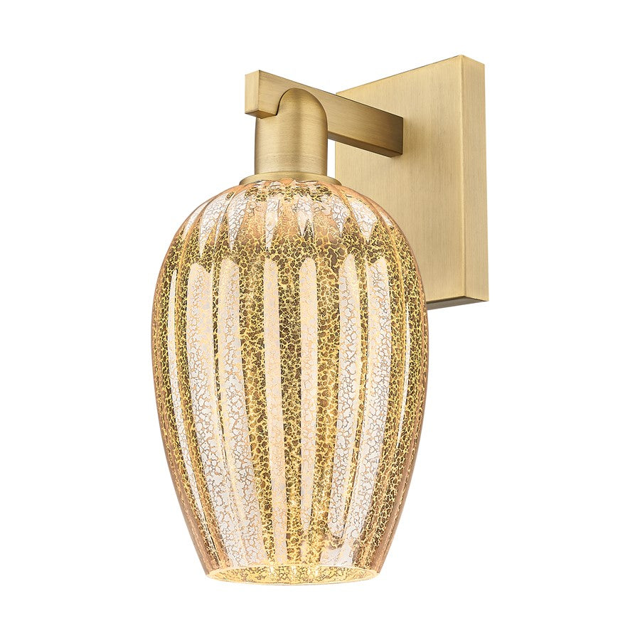 Innovations Preston 1Lt 6" Flute Sconce, BB/Mercury - 716-1W-BB-G457-6ME