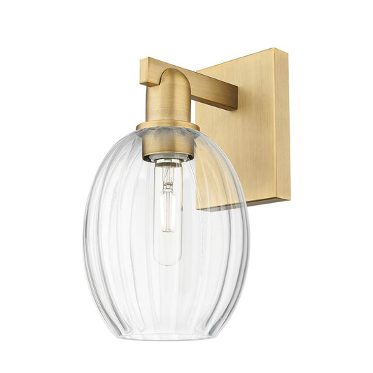 Innovations Preston 1Lt 6" Bell Sconce, Brushed Brass/Clear - 716-1W-BB-G459-6CL