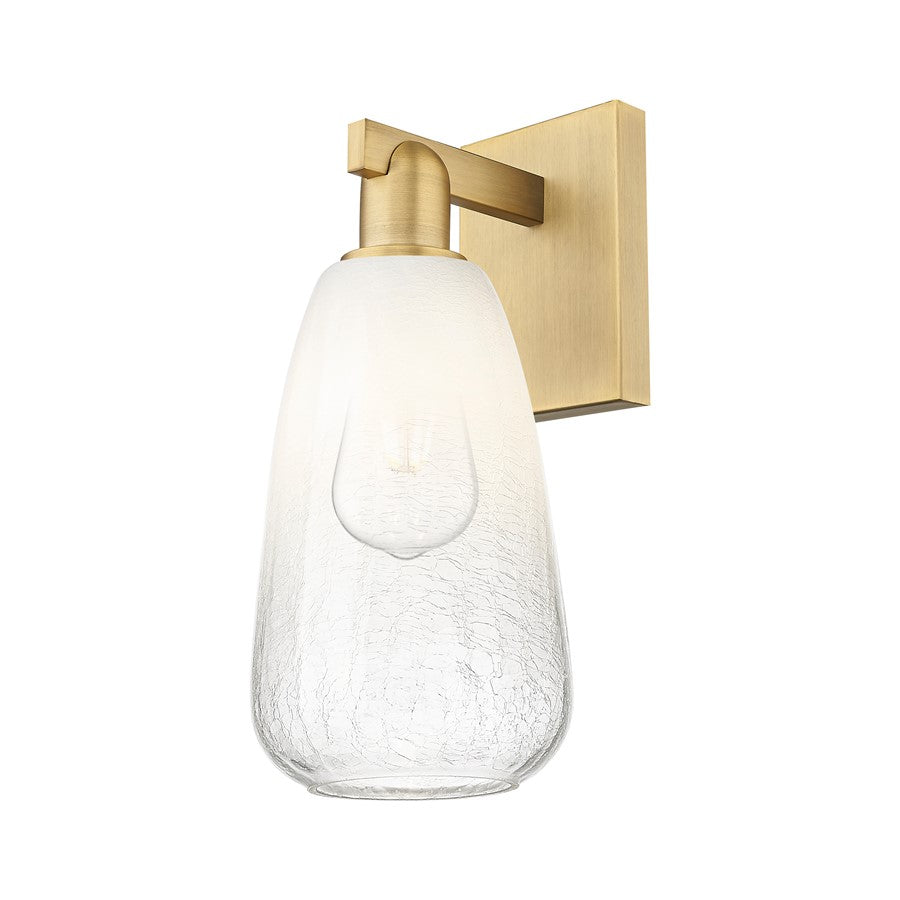 Innovations Brookhaven Almond 1Lt 6" Sconce, Brushed Brass/Opal