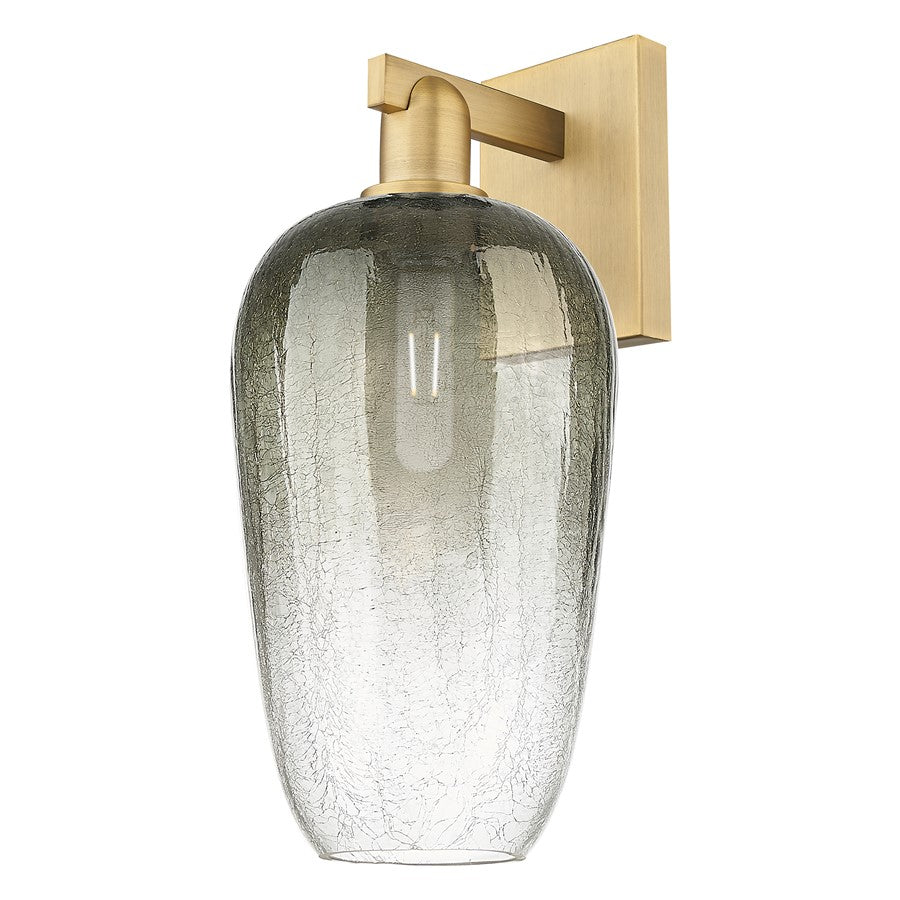Innovations Brookhaven Flute 1Lt 7" Sconce, Brushed Brass/Slate