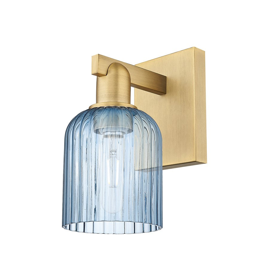 Innovations Bridal Veil 1Lt 5" Sconce, Brushed Brass/Blue - 716-1W-BB-G559-5BL