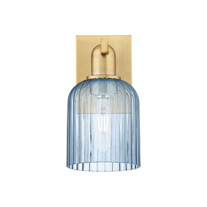 Innovations Bridal Veil 1Lt 5" Sconce, Brushed Brass/Blue