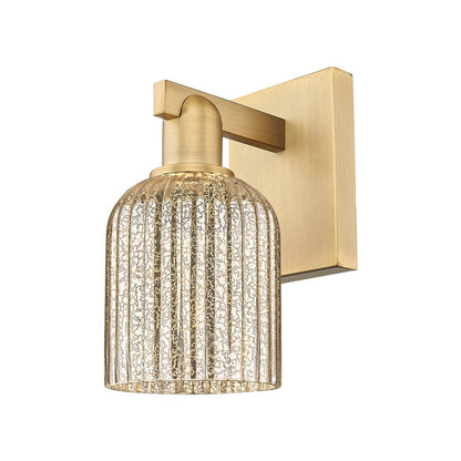 Innovations Bridal Veil 1Lt 5" Sconce, Brushed Brass/Mercury