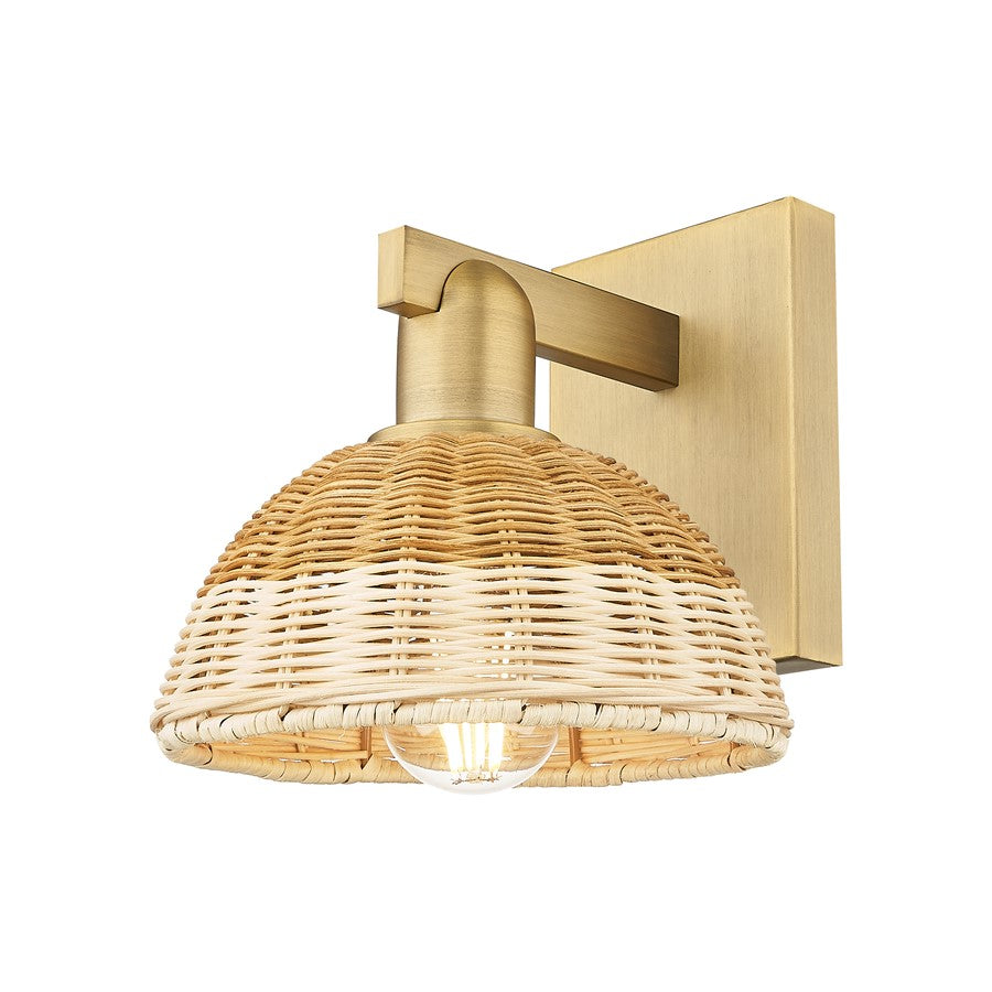 Innovations Natural Ballston Dome 1Lt 7" Sconce/BB/NF - 716-1W-BB-NBD2-75-NAT